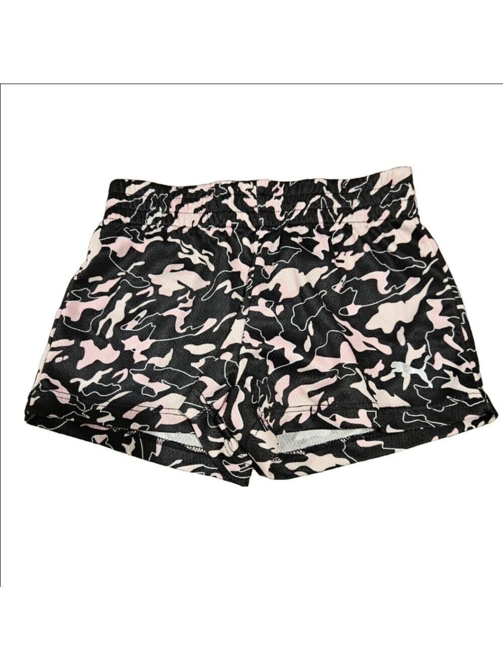 PUMA Girls Pull-on Black & Pink Shorts, 4T